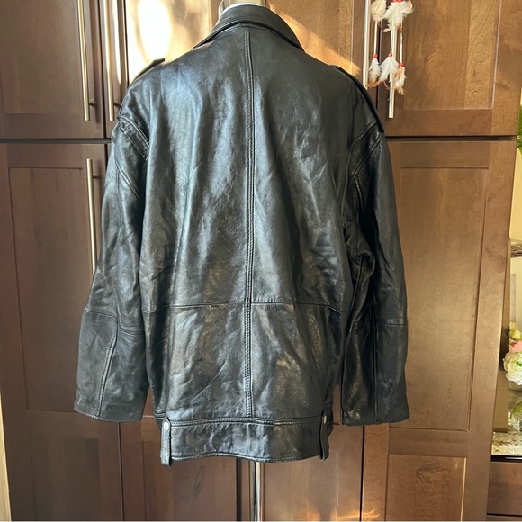 ZARA Mens Sheep Leather Black Biker Moto Jacket S/M & L/XL $249 - Picture 13 of 16